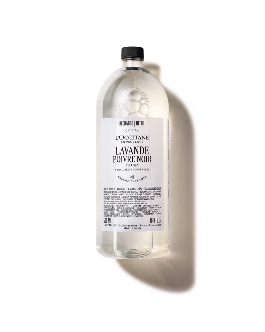 Recharge Gel Douche parfumé Lavande Poivre Noir500 ml