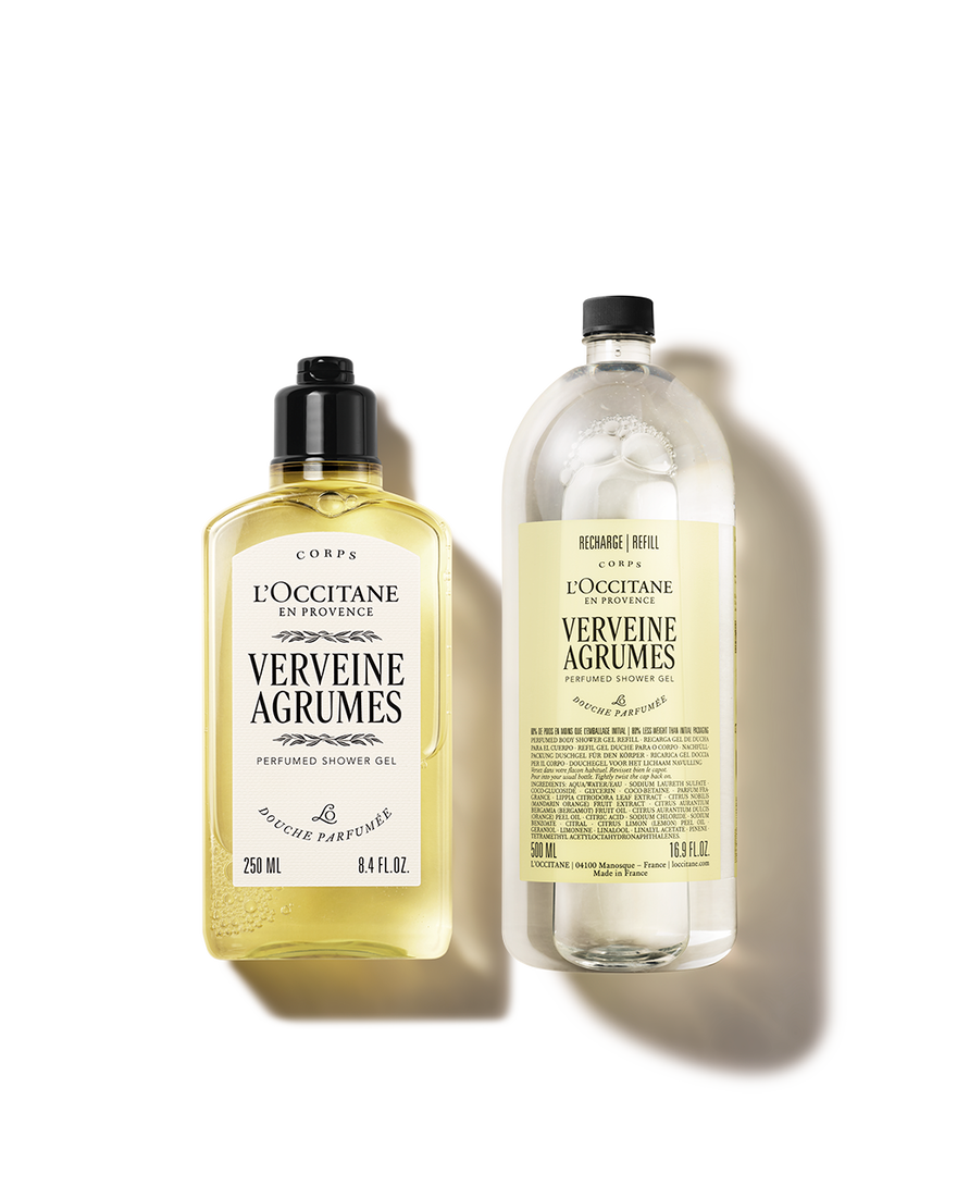 Duo Gel Douche Verveine Agrumes et sa recharge